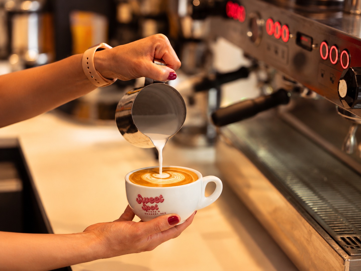 Your morning coffee at Sweet Spot